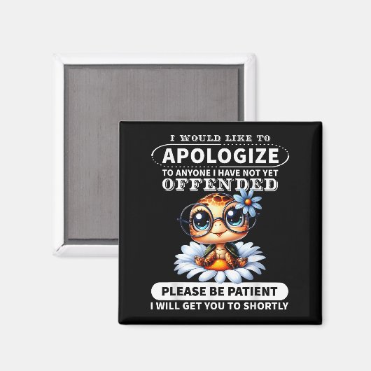 Ich möchte jedem, den ich nicht turtl magnet (Vorderseite/Rückseite)