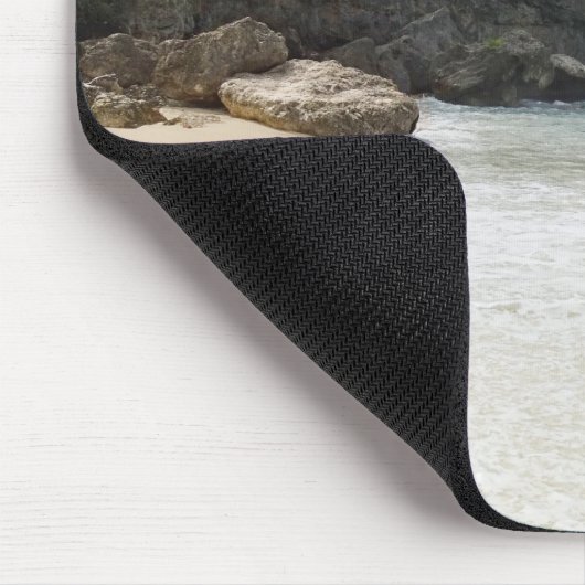 Ich möchte lieber am Strand sein (anpassbar) Mousepad (Ecke)