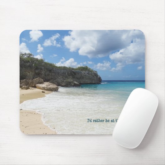 Ich möchte lieber am Strand sein (anpassbar) Mousepad (Mit Mouse)