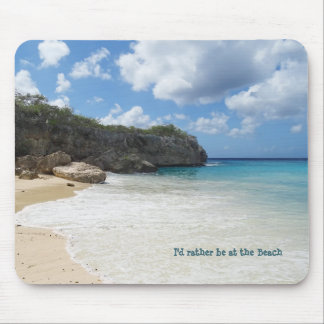 Ich möchte lieber am Strand sein (anpassbar) Mousepad