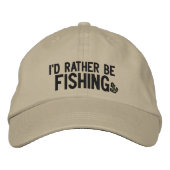 Ich möchte lieber angeln bestickte kappe (Vorderseite)