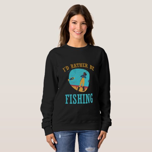 Ich möchte lieber angeln sweatshirt (Vorne ganz)