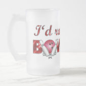 Ich möchte lieber BOWLING (rot) sein Mattglas Bierglas (Links)