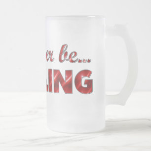 Ich möchte lieber BOWLING (rot) sein Mattglas Bierglas