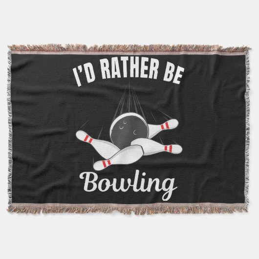 Ich möchte lieber Bowling sein Decke (Vorderseite)