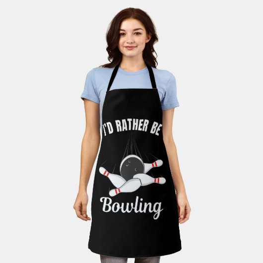 Ich möchte lieber Bowling sein Schürze (Getragen)