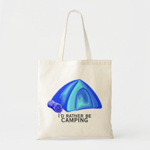 Ich möchte lieber Camping-blaues Zelt sein Tragetasche