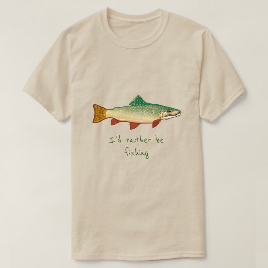 Ich möchte lieber die Fisch-Slogan Foreut Fisch Ku T-Shirt (Design vorne)