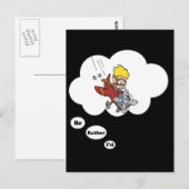 Ich möchte lieber fliegen postkarte (Vorne/Hinten)