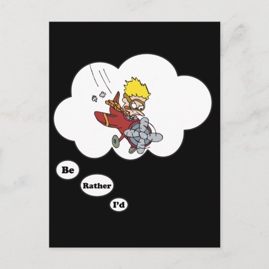 Ich möchte lieber fliegen postkarte (Vorderseite)
