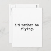 Ich möchte lieber fliegen. postkarte (Vorne/Hinten)