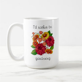 Ich möchte lieber Gartenarbeit machen! Hübscher Bl Kaffeetasse