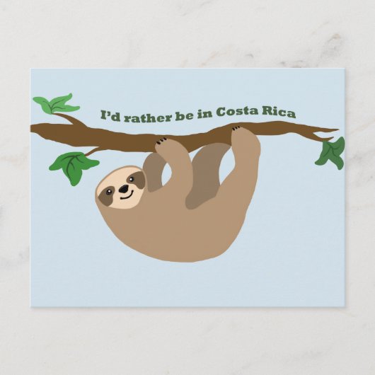Ich möchte lieber in Costa Rica sein Postkarte (Vorderseite)