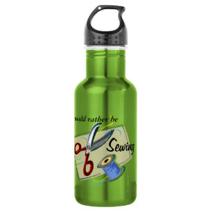 Ich möchte lieber Nähen (Farbe) Trinkflasche