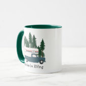 Ich möchte lieber Retro Truck Camper Tree CUSTOM f Tasse (Vorderseite Links)