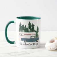 Ich möchte lieber Retro Truck Camper Tree CUSTOM f