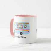 Ich möchte lieber Retro Weihnachtscamper CUSTOM se Tasse (Vorderseite Links)