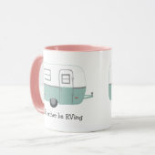 Ich möchte lieber RVing sein! Vintage Trailer Tasse (Vorderseite Links)