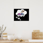 Ich möchte lieber Schneemobil fahren Poster (Küche)