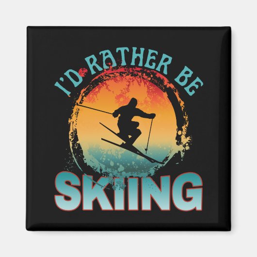 Ich möchte lieber Ski fahren Magnet (Vorne)