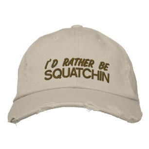 Ich möchte lieber Squatchin sein Bestickte Baseballkappe