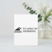 Ich möchte lieber SWIMMING Postkarte (Stehend Vorderseite)