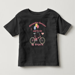 Ich möchte mein Fahrrad fahren Vintage-Fahrradball Kleinkind T-shirt