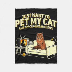 Ich möchte meine Katze Maine Coon streicheln und S Fleecedecke