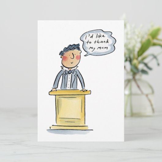 Ich möchte meiner Mutter danken Einladung (Stehend Vorderseite)