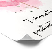 Ich möchte mich auf Positivität und Überfluss konz Poster (Ecke)