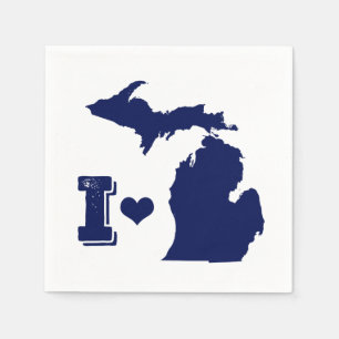 Ich möchte Michigan Blue Serviette