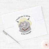 Ich möchte mit dem Geschäftsführer sprechen. Perüc Runder Aufkleber (Umschlag)