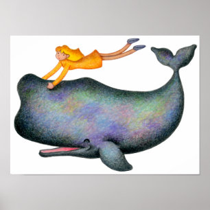 Ich möchte mit Walfischen schwimmen. Poster