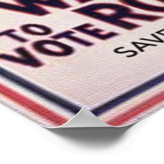 Ich möchte nicht, dass Sie über RON PAUL abstimmen Poster (Ecke)