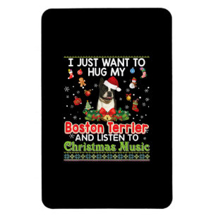 Ich möchte nur meinen Boston Terrier Dog & Listene Magnet