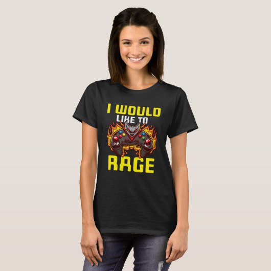 Ich möchte PC Video Gaming Rage 2 T-Shirt (Vorne ganz)