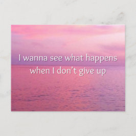 Ich möchte sehen, was passiert Motivierend Mini Ar Postkarte