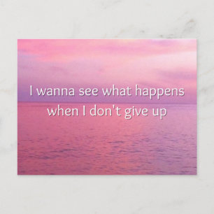 Ich möchte sehen, was passiert Motivierend Mini Ar Postkarte