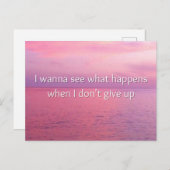 Ich möchte sehen, was passiert Motivierend Mini Ar Postkarte (Vorne/Hinten)