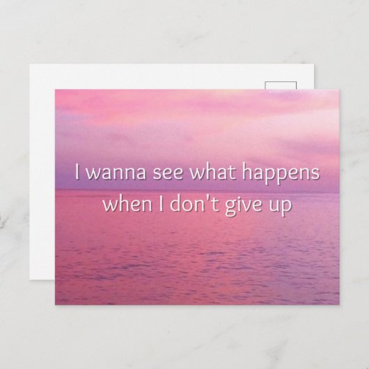 Ich möchte sehen, was passiert Motivierend Mini Ar Postkarte (Vorne/Hinten)