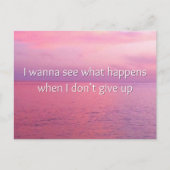 Ich möchte sehen, was passiert Motivierend Mini Ar Postkarte (Vorderseite)