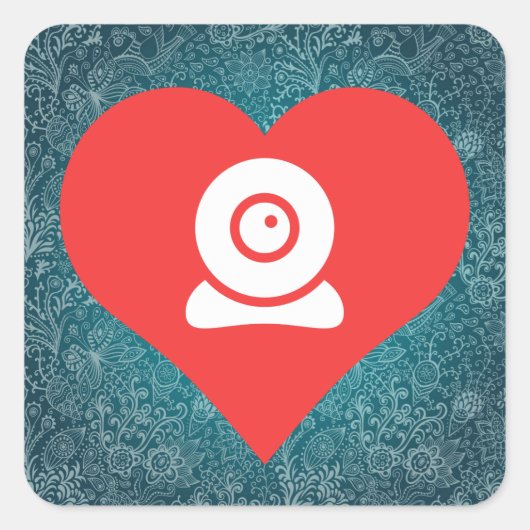 Ich möchte Webcams-Symbol installieren Quadratischer Aufkleber (Vorderseite)