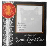 Ich Monogramm "In Erinnerung an dein Liebes" Tile Fliese (Vorderseite)