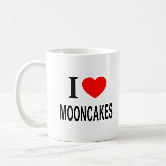 ICH ❤️ MOONCAKES I LIEBE MOONCAKES ICH HERZ MOONCA KAFFEETASSE (Links)