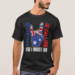 Ich muss australische Flagge Rock Sign Australien T-Shirt