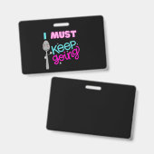 Ich muss Behalten werden Ausweis (Vorder- & Rückseite)