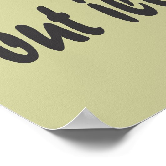 Ich muss dir eine Frage stellen Poster (Ecke)