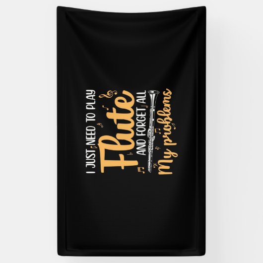 Ich muss einfach nur Flute spielen Banner (Vertikal)