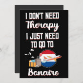 Ich muss einfach nur zum Bonaire gehen Einladung (Vorne/Hinten)