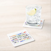 Ich muss gerade mit meinen Kunst-Versorgungen Rechteckiger Pappuntersetzer (Vor Ort)